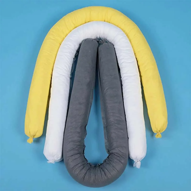 Easy Absorption Yellow Chemical Absorbent Socks For Oil Spill Cleanup