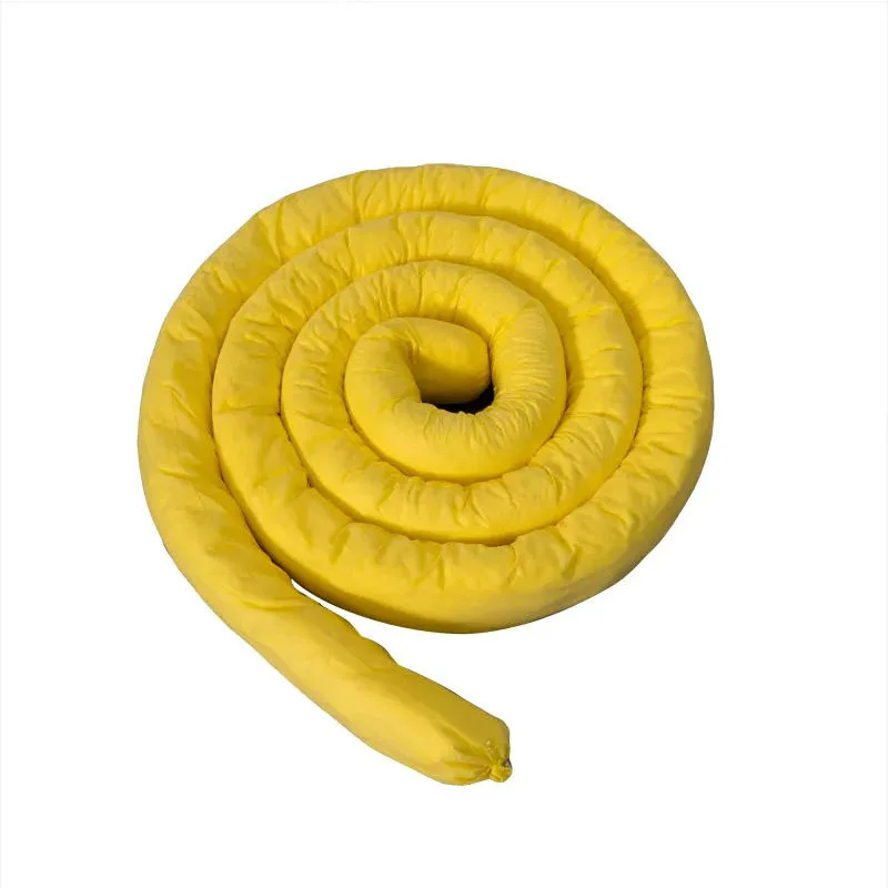 Easy Absorption Yellow Chemical Absorbent Socks For Oil Spill Cleanup